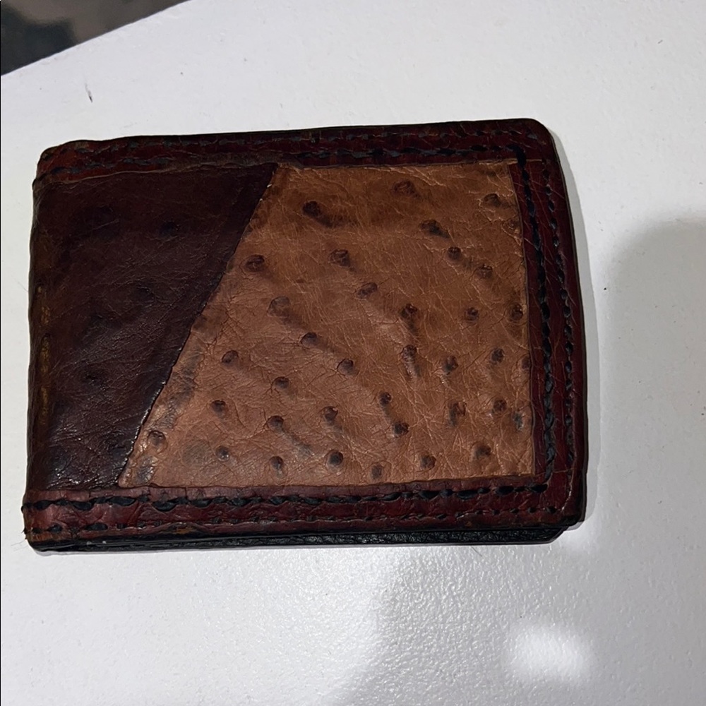 Source Unknown Brown Leather Key & Card Holder